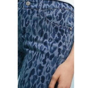 Anthropologie Midrise Leopard Print Jeans